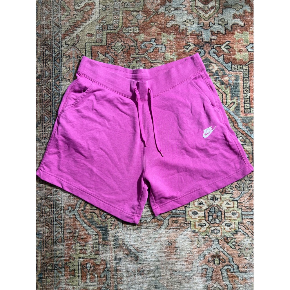 Nike Sportswear Essential French Terry Shorts Pink Womens Large